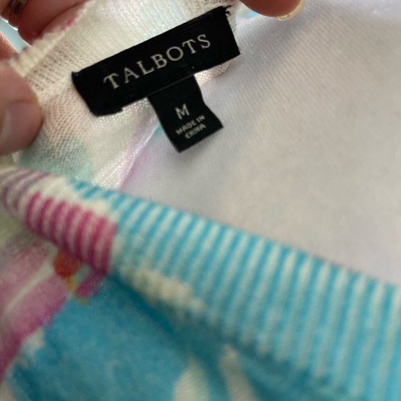 5 for 24 Talbots Italian Village Painting 100% Cotton Short Sleeves Crewneck M - Picture 4 of 5